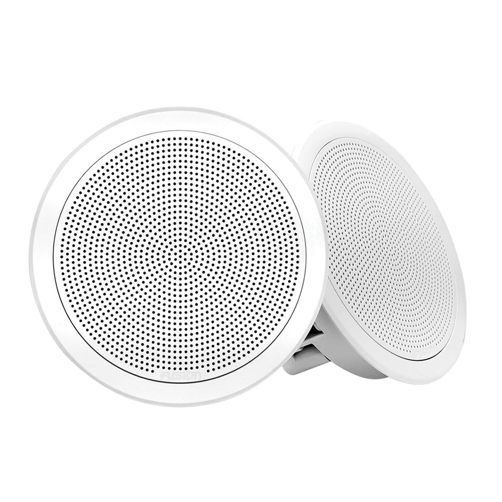 Fusion FM - F65RW FM Series 6.5" Flush Mount Round Marine Speakers - White Grill - 120W - Get Tight Gear