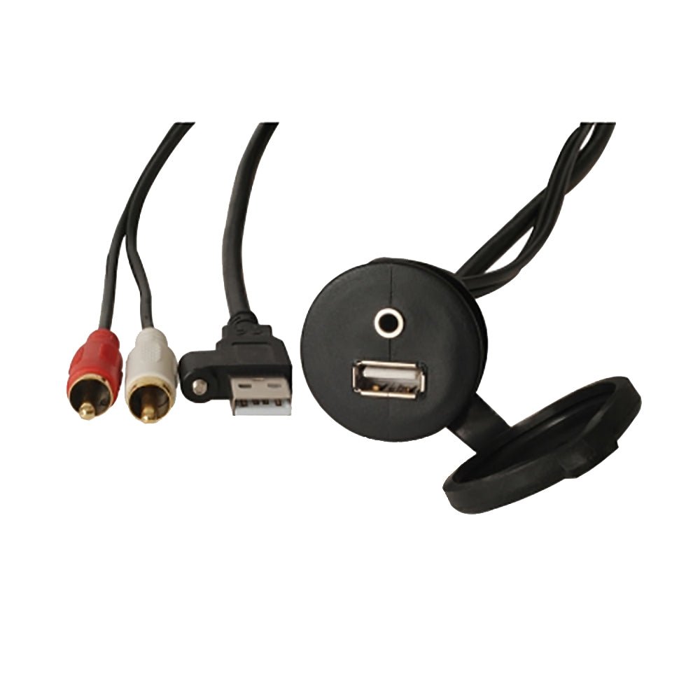 Fusion MS - CBUUSB3.5 Panel Mount USB & 3.5mm Headphone Jack - Get Tight Gear