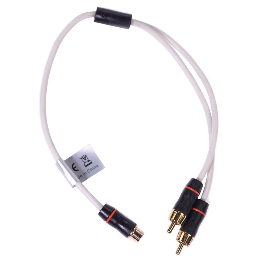 Fusion Performance RCA Cable Splitter - 1 Female to 2 Male - .9' - Get Tight Gear