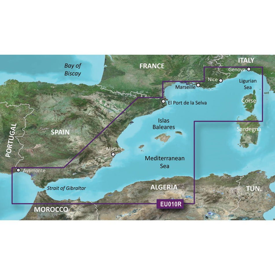Garmin BlueChart g3 HD - HXEU010R - Spain Mediterranean Coast - microSD/SD - Get Tight Gear