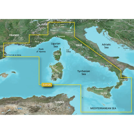 Garmin BlueChart g3 HD - HXEU012R - Italy West Coast - microSD/SD - Get Tight Gear