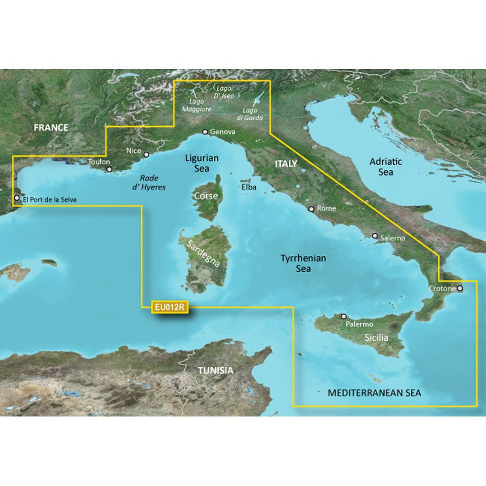 Garmin BlueChart g3 HD - HXEU012R - Italy West Coast - microSD/SD - Get Tight Gear