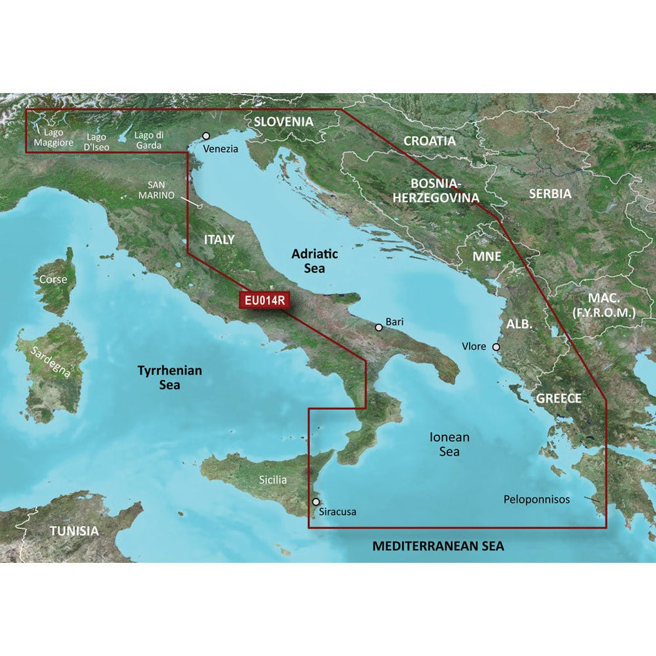 Garmin BlueChart g3 HD - HXEU014R - Italy Adriatic Sea - microSD/SD - Get Tight Gear