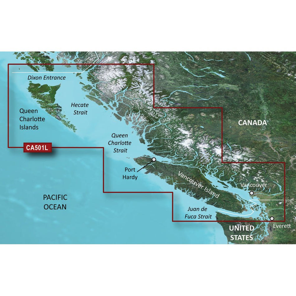 Garmin BlueChart g3 Vision HD - VCA501L - Vancouver Island - Dixon Entrance - microSD/SD - Get Tight Gear