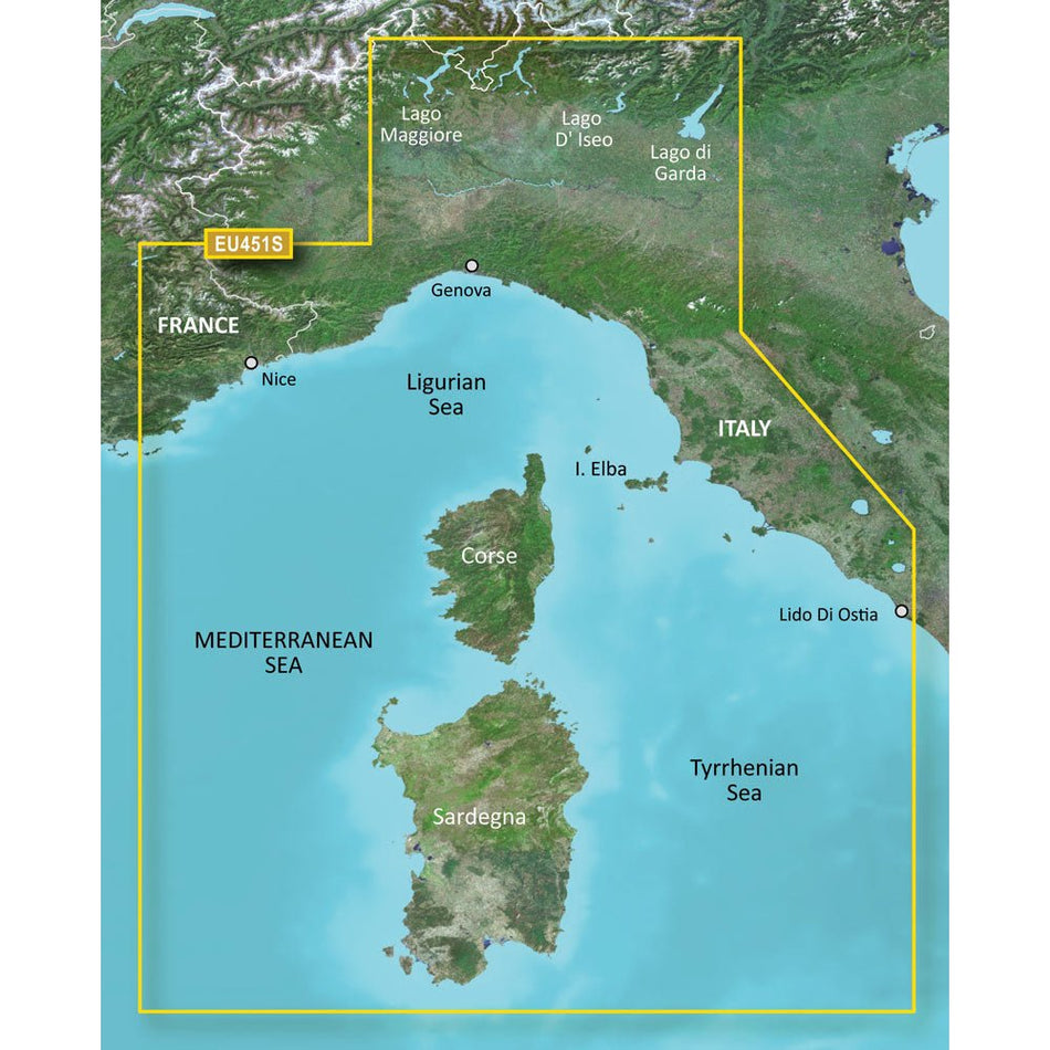 Garmin BlueChart g3 Vision HD - VEU451S - Legurian Sea, Corsica & Sardinia - microSD/SD - Get Tight Gear