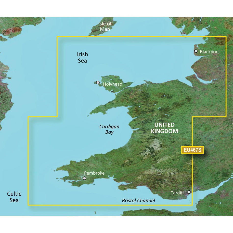 Garmin BlueChart g3 Vision HD - VEU467S - Blackpool to Cardiff - microSD/SD - Get Tight Gear
