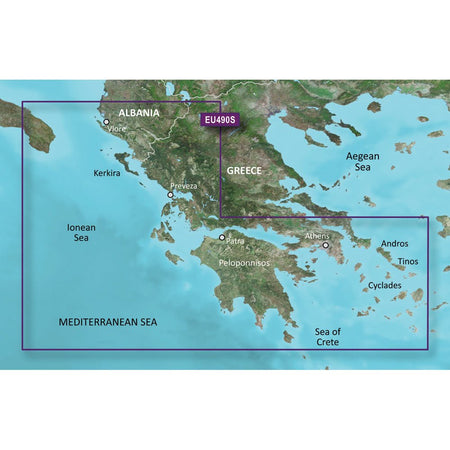 Garmin BlueChart g3 Vision HD - VEU490S - Greece West Coast & Athens - microSD/SD - Get Tight Gear