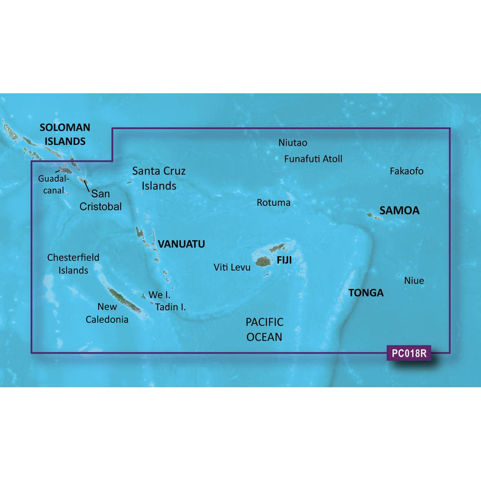 Garmin BlueChart g3 Vision HD - VPC018R - New Caledonia - Fiji - microSD/SD - Get Tight Gear