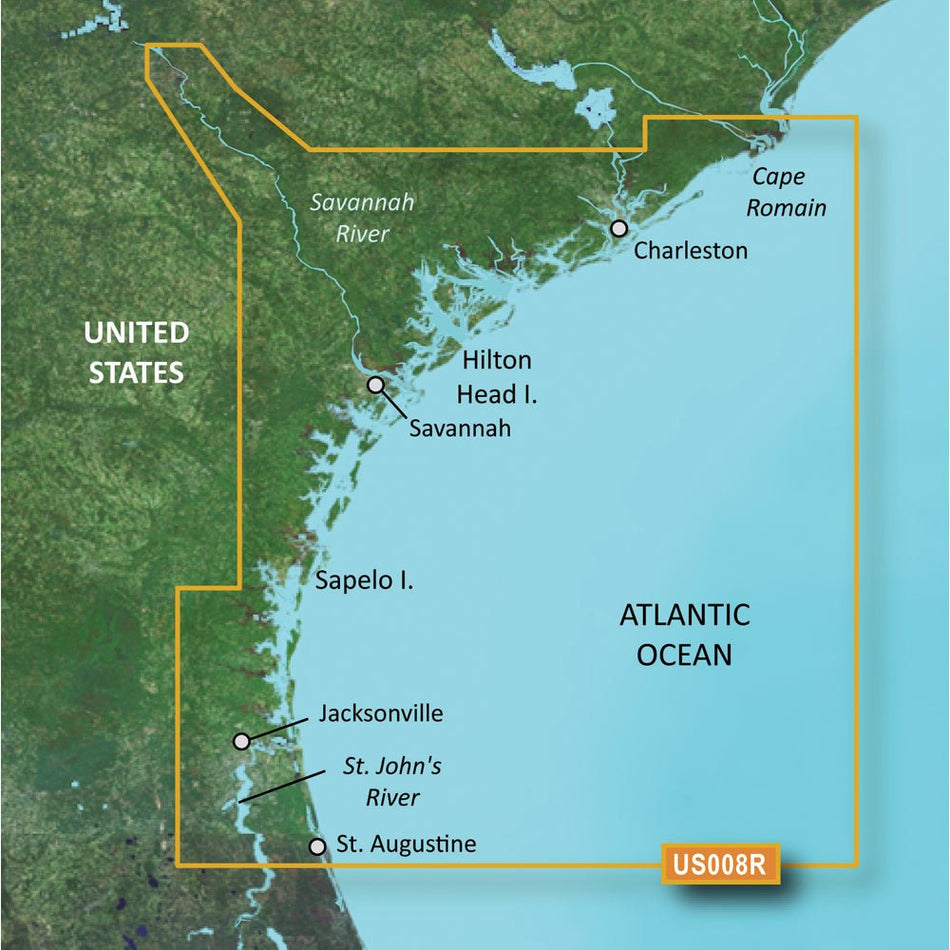 Garmin BlueChart g3 Vision HD - VUS008R - Charleston to Jacksonville - microSD/SD - Get Tight Gear