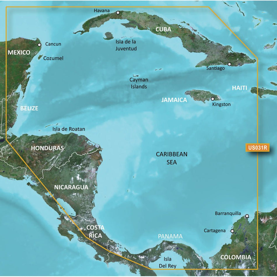 Garmin BlueChart g3 Vision HD - VUS031R - Southwest Caribbean - microSD/SD - Get Tight Gear