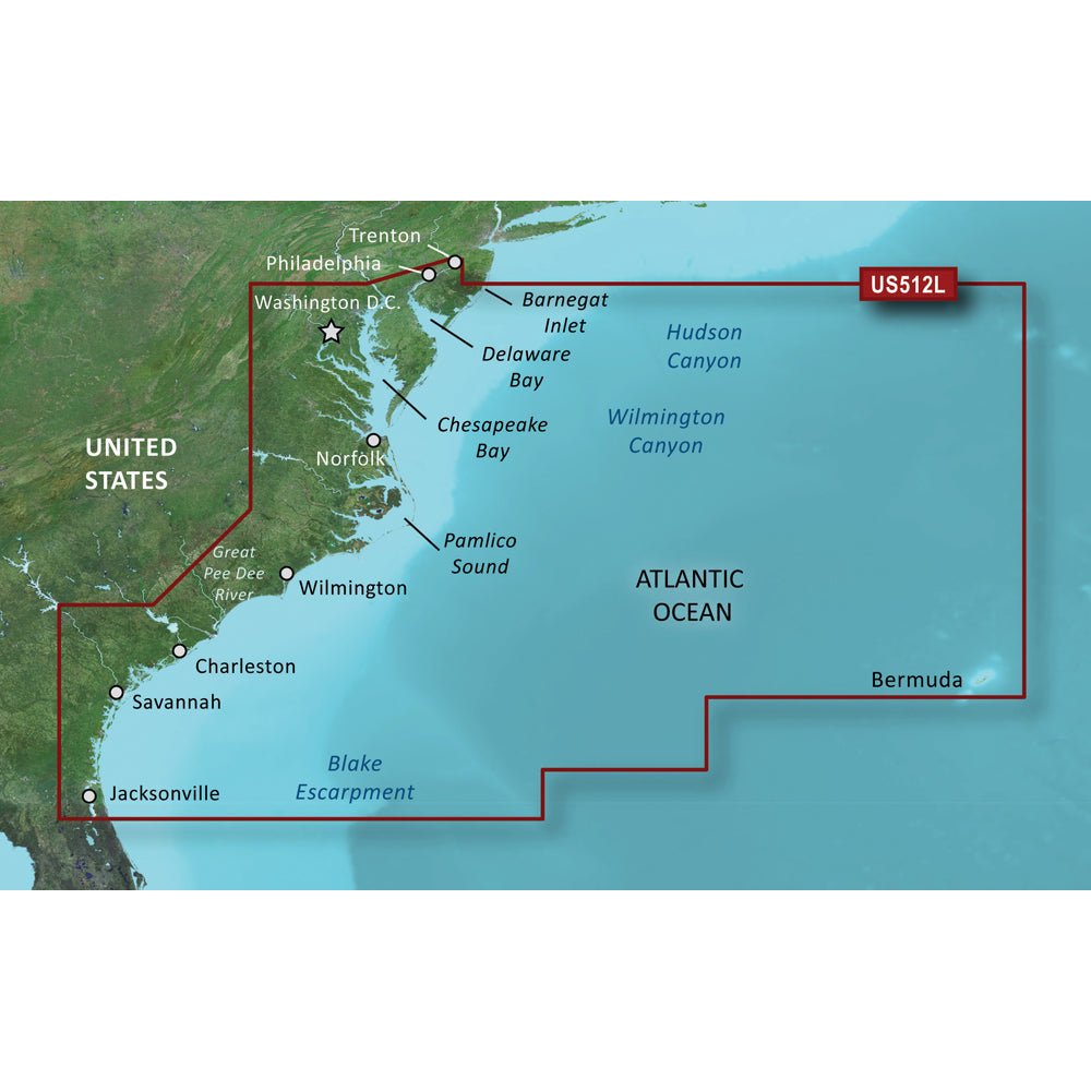 Garmin BlueChart g3 Vision HD - VUS512L - Mid - Atlantic - microSD/SD - Get Tight Gear