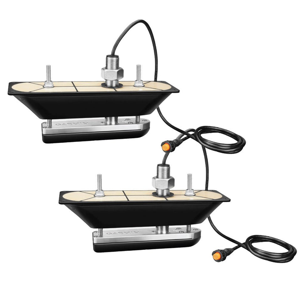 Garmin GT30 - THP SS Thru - Hull Pair DownVu/SideVu Scanning Transducer w/Temp f/Hull Deadrises 5 - 25 - Get Tight Gear