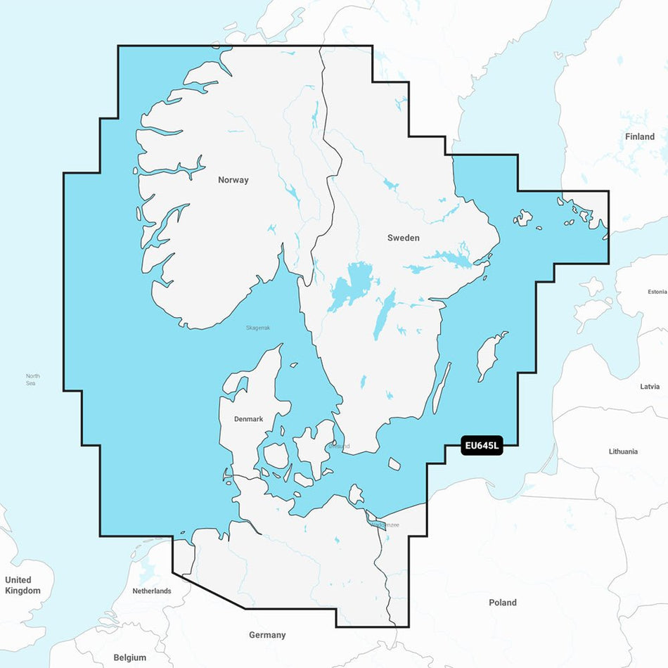 Garmin Navionics+ NSEU645L - Skagerrak & Kattegat - Marine Chart - Get Tight Gear
