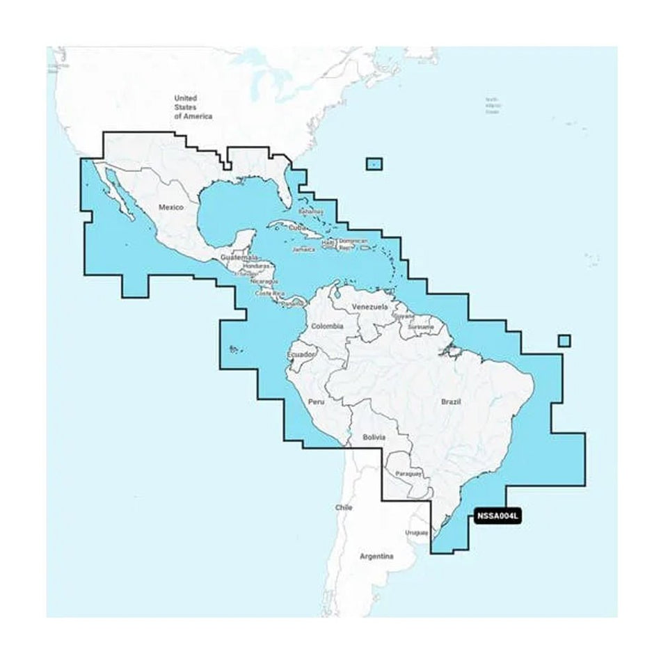 Garmin Navionics+ NSSA004L - Mexico, the Caribbean to Brazil - Inland & Coastal Marine Chart - Get Tight Gear