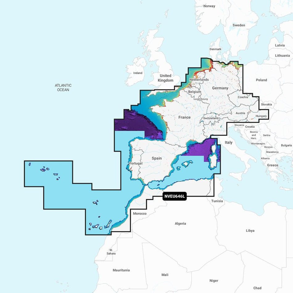 Garmin Navionics Vision+ NVEU646L Europe, Central & West - Get Tight Gear