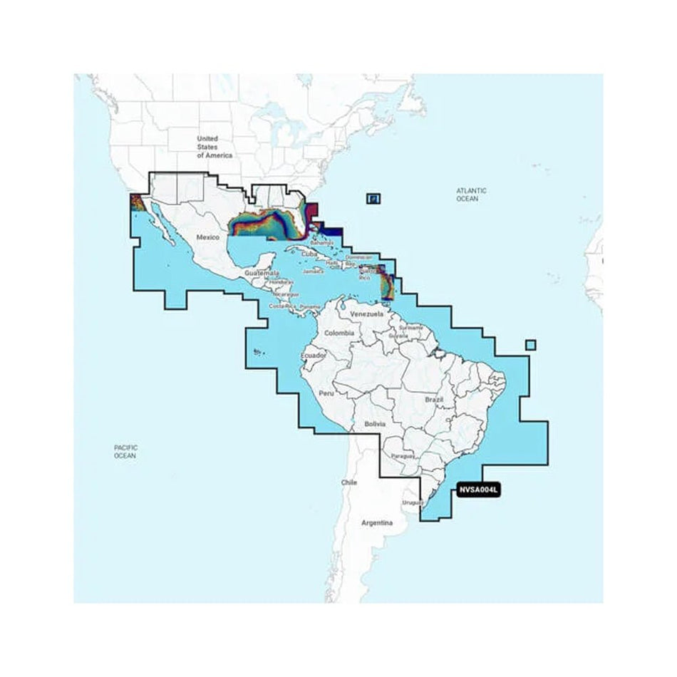 Garmin Navionics Vision+ NVSA004L - Mexico, the Caribbean to Brazil - Inland & Coastal Marine Charts - Get Tight Gear