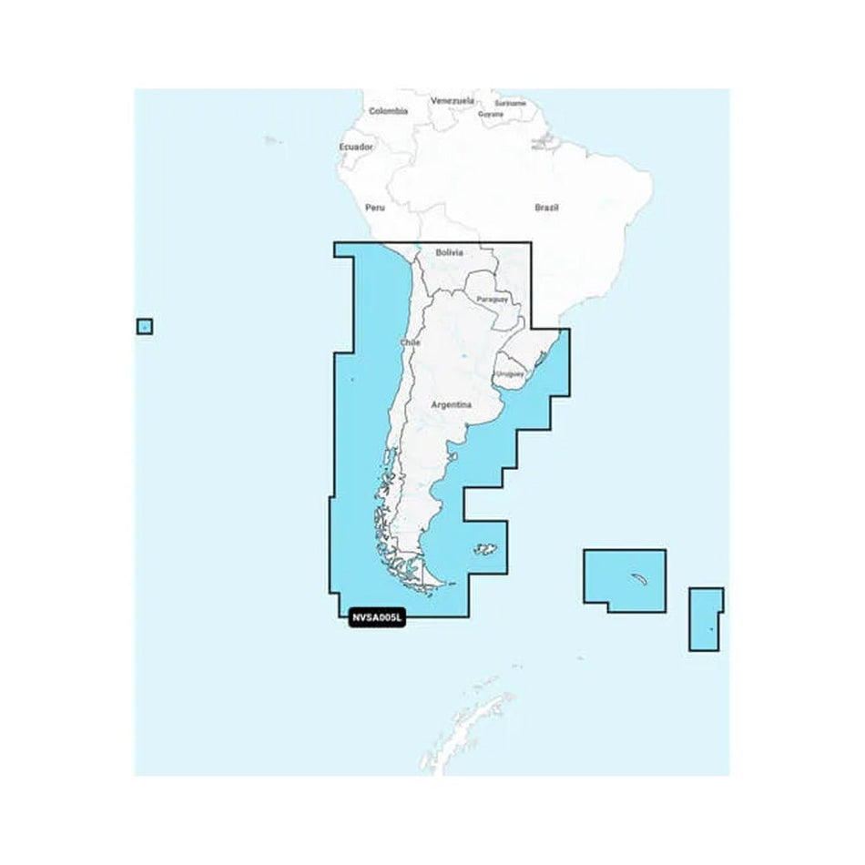Garmin Navionics Vision+ NVSA005L - Chile, Argentina & Easter Island - Marine Charts - Get Tight Gear