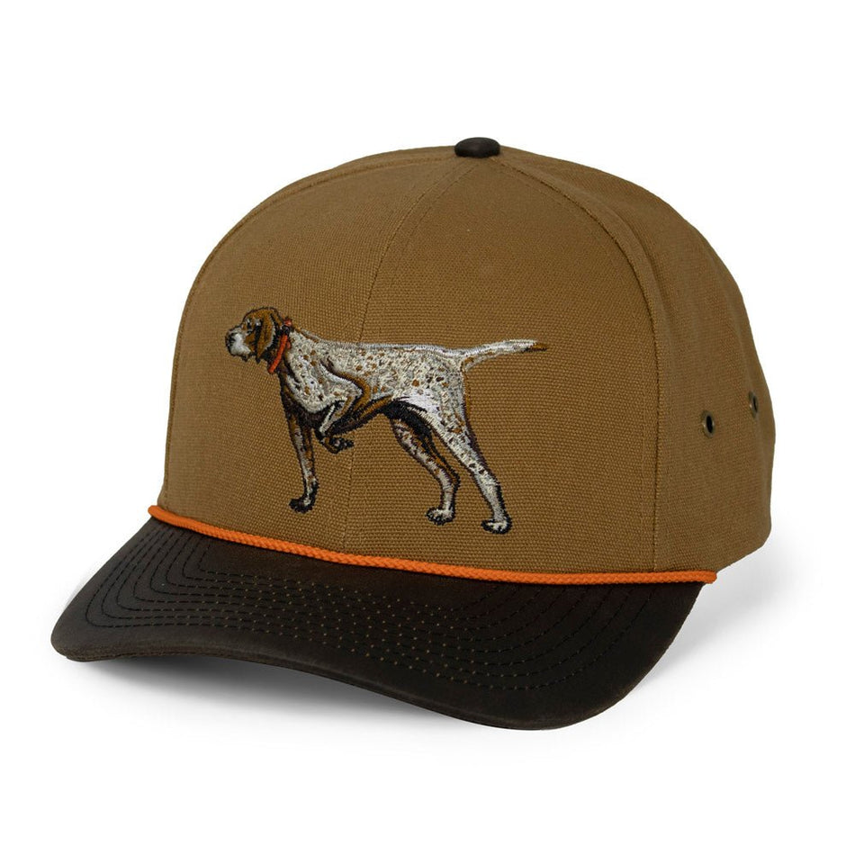 German Shorthaired Point Canvas Cap Wax Cloth Visor - Get Tight Gear