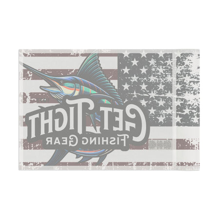Get Tight Fishing Gear Flag - American Flag Design for Fishing Lovers - Get Tight Gear