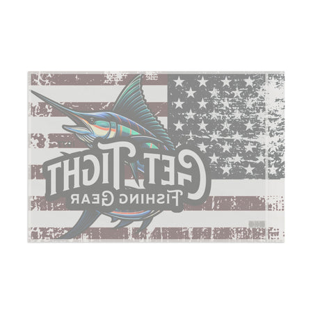 Get Tight Fishing Gear Flag - American Flag Design for Fishing Lovers - Get Tight Gear