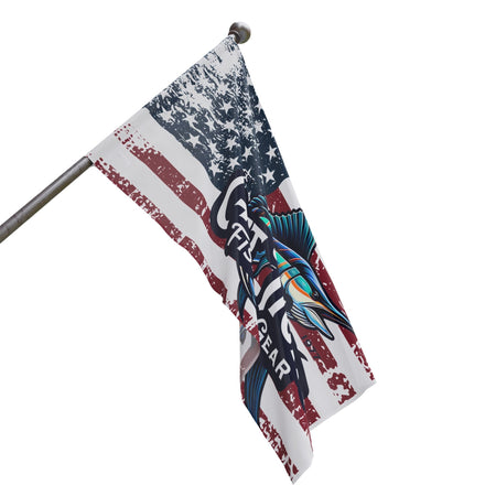 Get Tight Fishing Gear Flag - American Flag Design for Fishing Lovers - Get Tight Gear