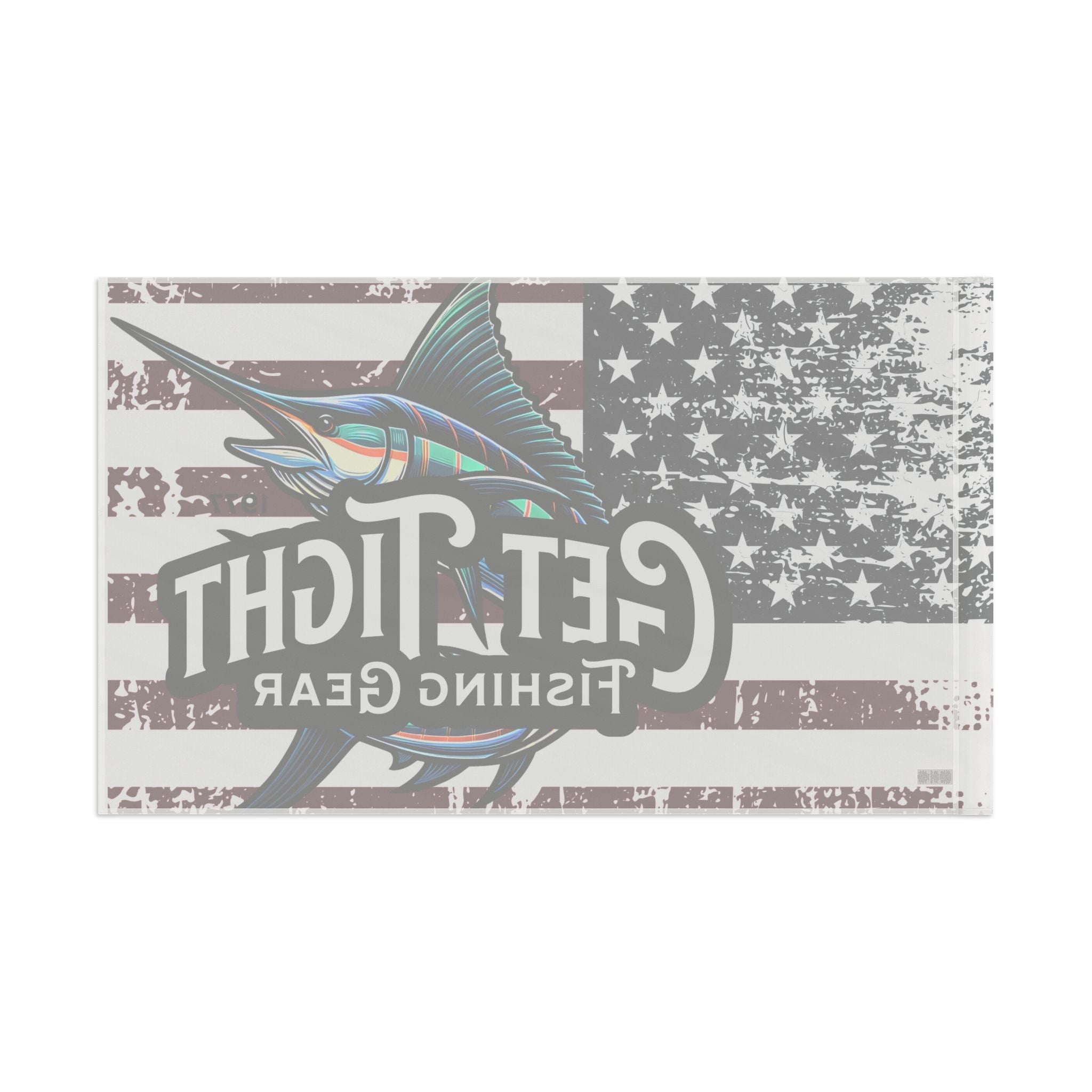 Get Tight Fishing Gear Flag - American Flag Design for Fishing Lovers - Get Tight Gear