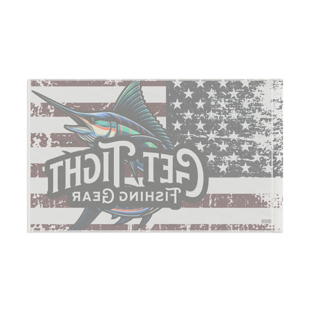 Get Tight Fishing Gear Flag - American Flag Design for Fishing Lovers - Get Tight Gear
