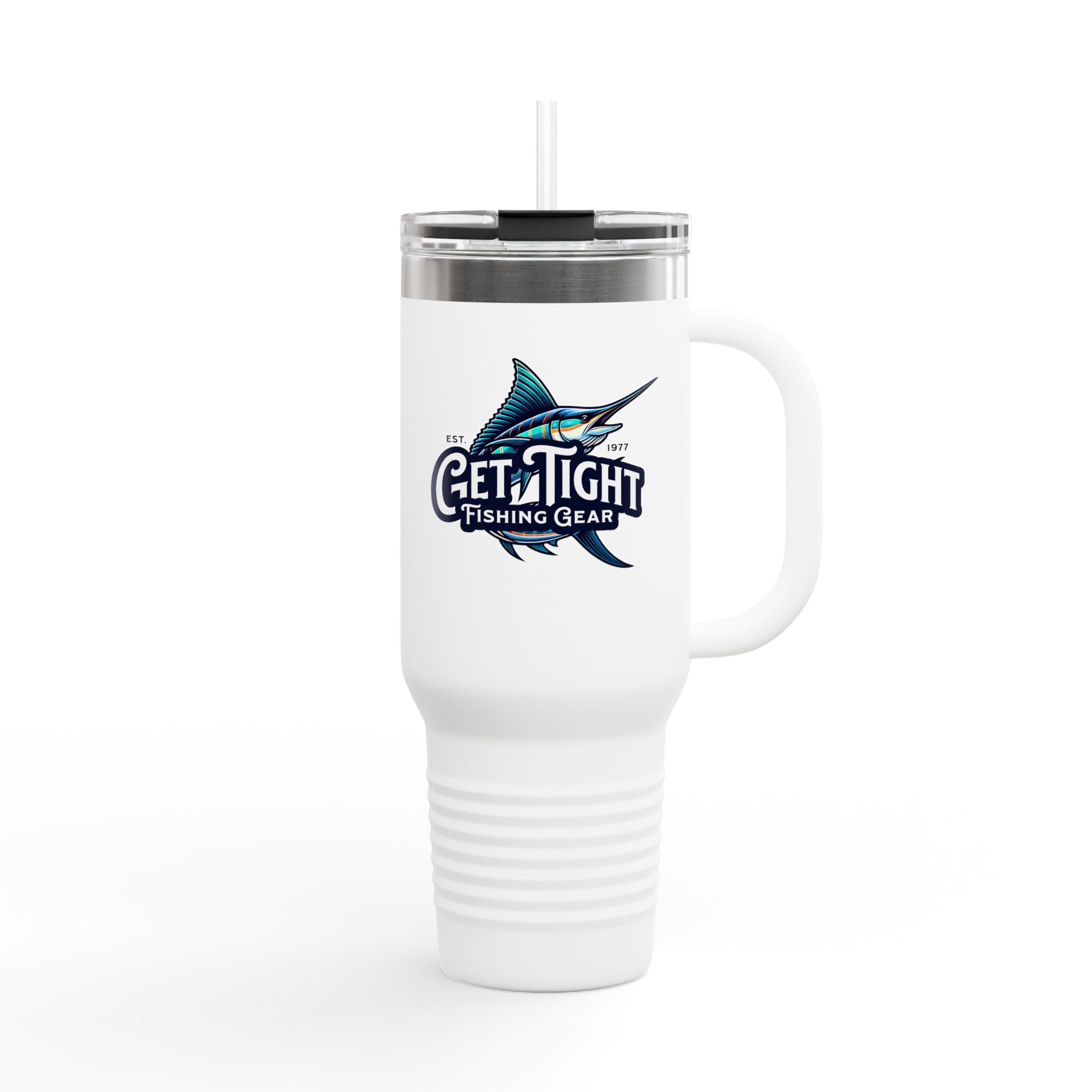 Get Tight Fishing Gear Insulated Travel Mug - 40oz with Straw - Get Tight Gear