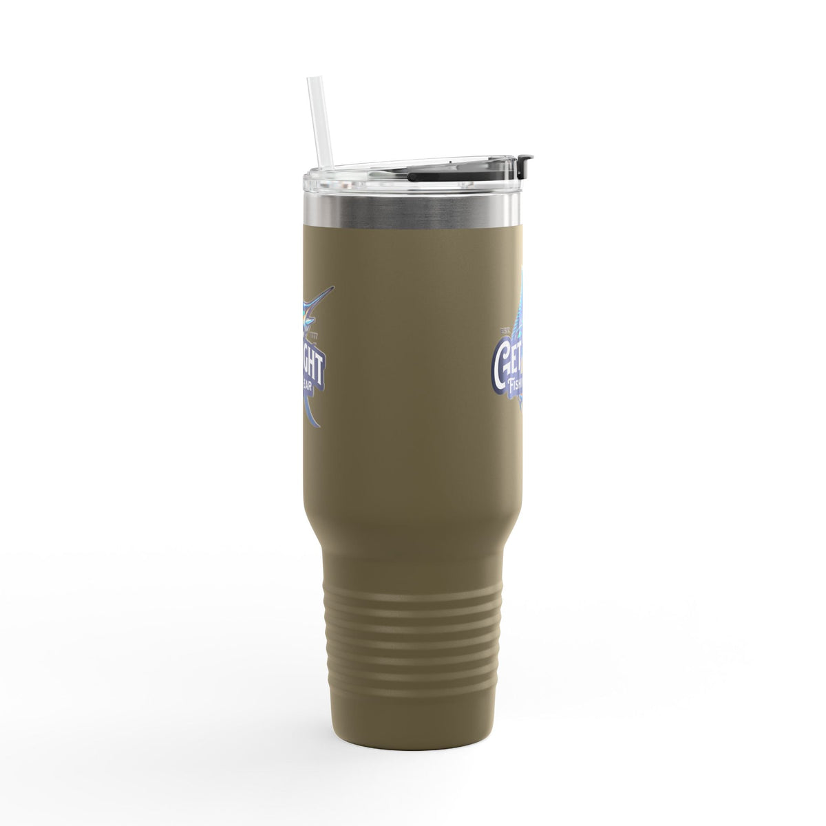 Get Tight Fishing Gear Insulated Travel Mug - 40oz with Straw - Get Tight Gear