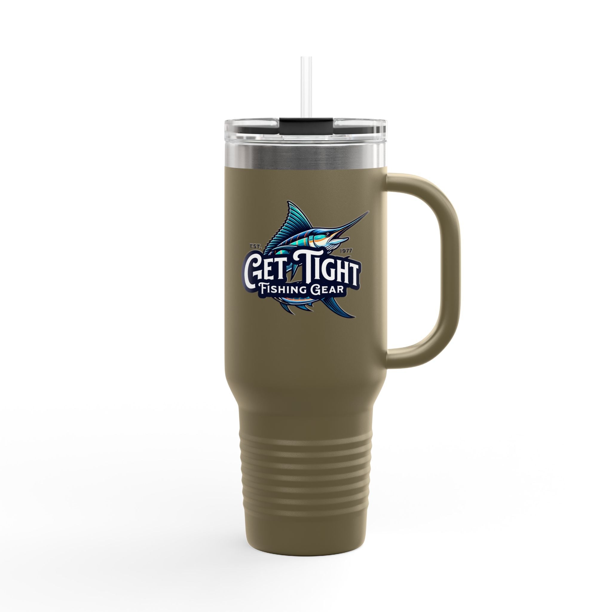 Get Tight Fishing Gear Insulated Travel Mug - 40oz with Straw - Get Tight Gear