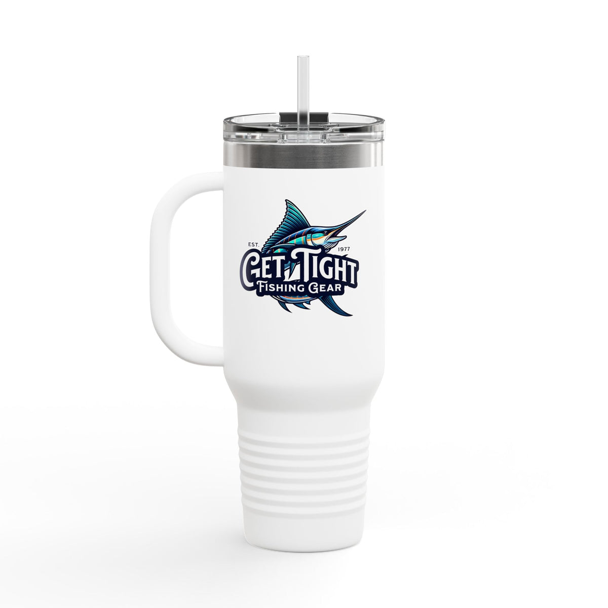 Get Tight Fishing Gear Insulated Travel Mug - 40oz with Straw - Get Tight Gear