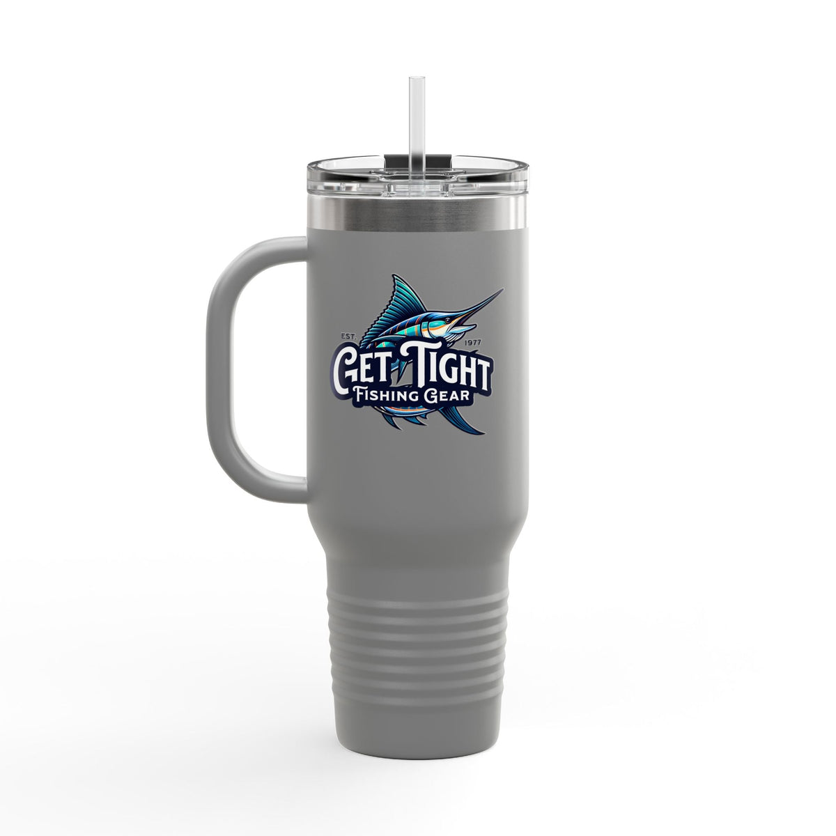 Get Tight Fishing Gear Insulated Travel Mug - 40oz with Straw - Get Tight Gear