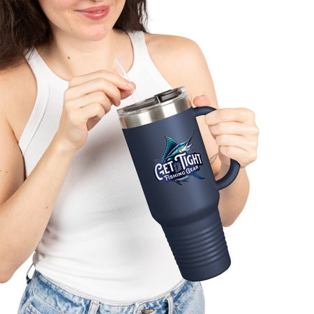 Get Tight Fishing Gear Insulated Travel Mug - 40oz with Straw - Get Tight Gear