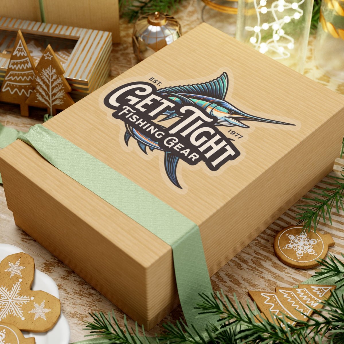 Get Tight Fishing Gear Kiss - Cut Stickers | Perfect for Anglers, Fishing Gear, Laptop Decal, Water Bottle Stickers, Gift for Fisherman - Get Tight Gear