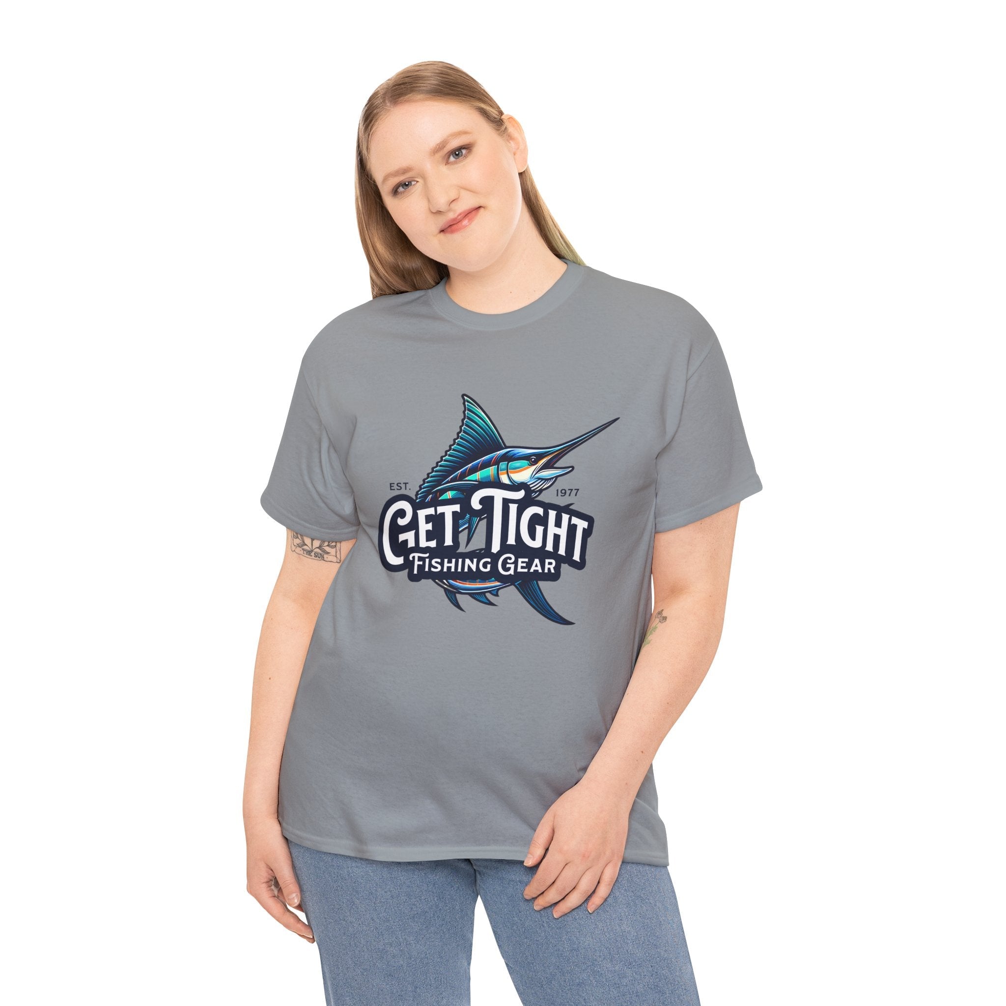 Get Tight Fishing Gear Unisex Heavy Cotton Tee - Perfect for Fishing Enthusiasts - Get Tight Gear