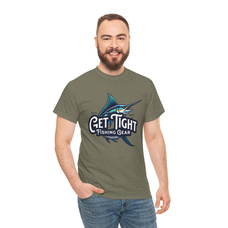 Get Tight Fishing Gear Unisex Heavy Cotton Tee - Perfect for Fishing Enthusiasts - Get Tight Gear