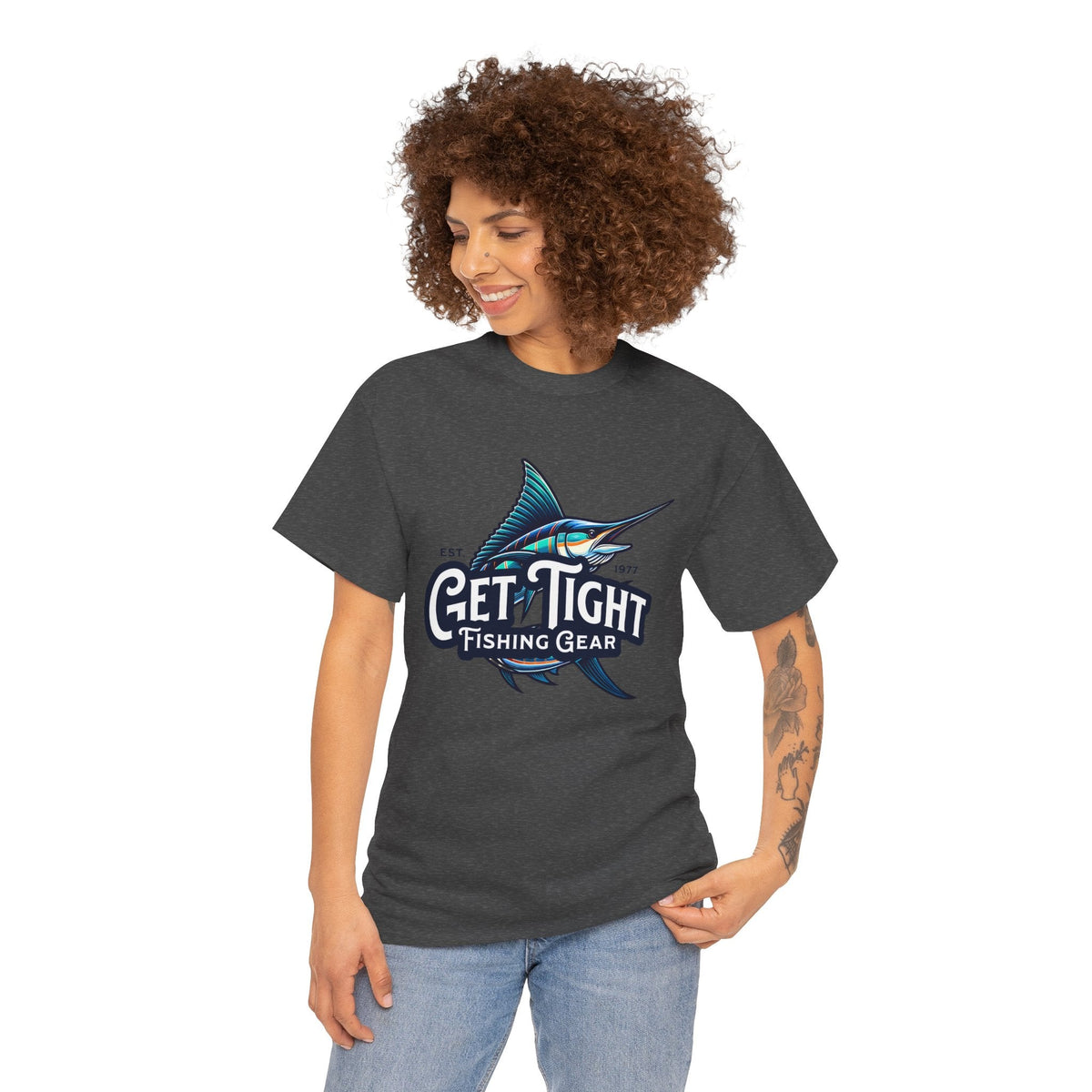 Get Tight Fishing Gear Unisex Heavy Cotton Tee - Perfect for Fishing Enthusiasts - Get Tight Gear