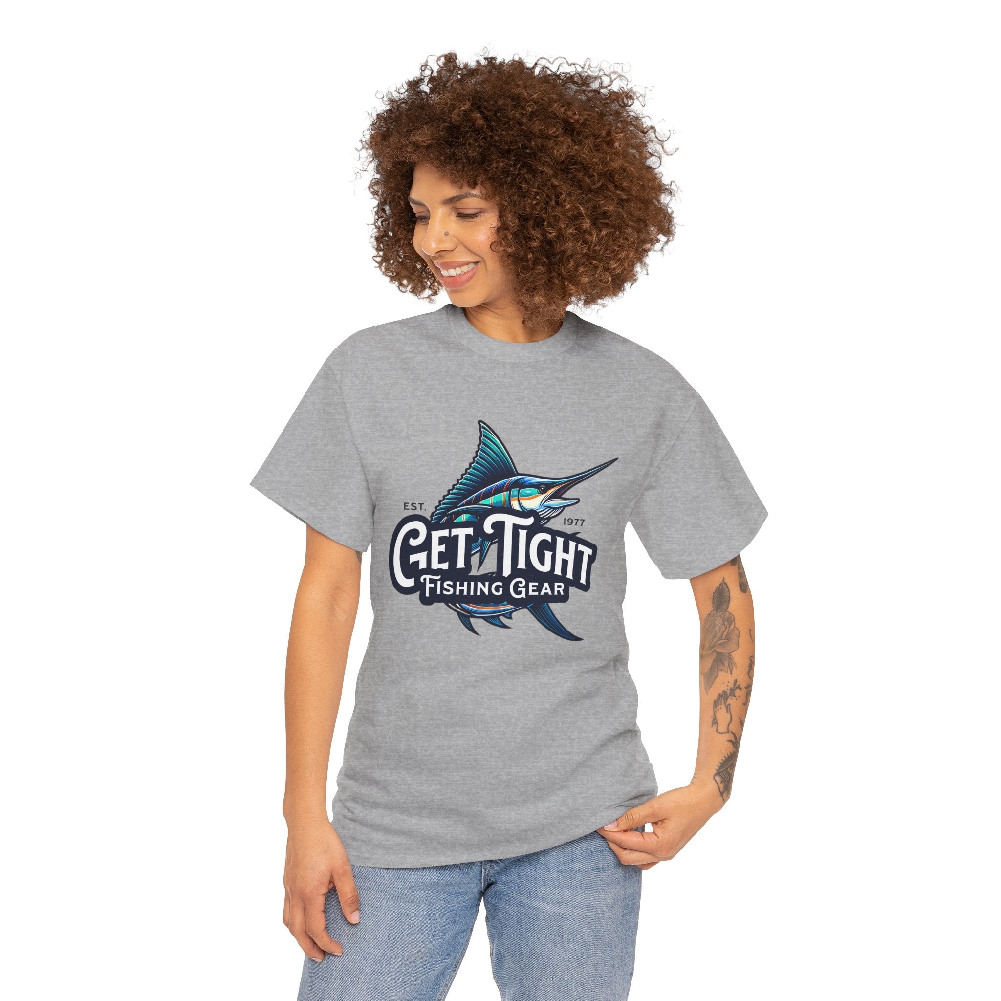 Get Tight Fishing Gear Unisex Heavy Cotton Tee - Perfect for Fishing Enthusiasts - Get Tight Gear