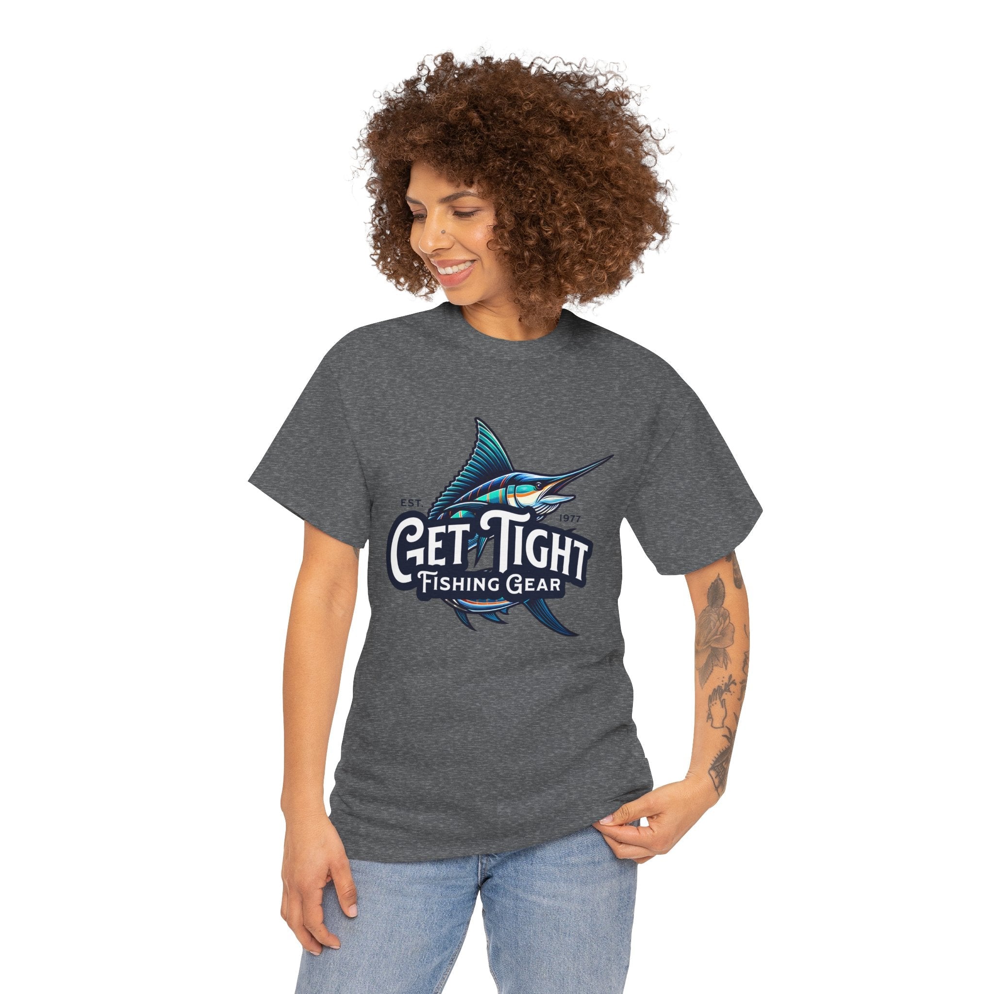 Get Tight Fishing Gear Unisex Heavy Cotton Tee - Perfect for Fishing Enthusiasts - Get Tight Gear