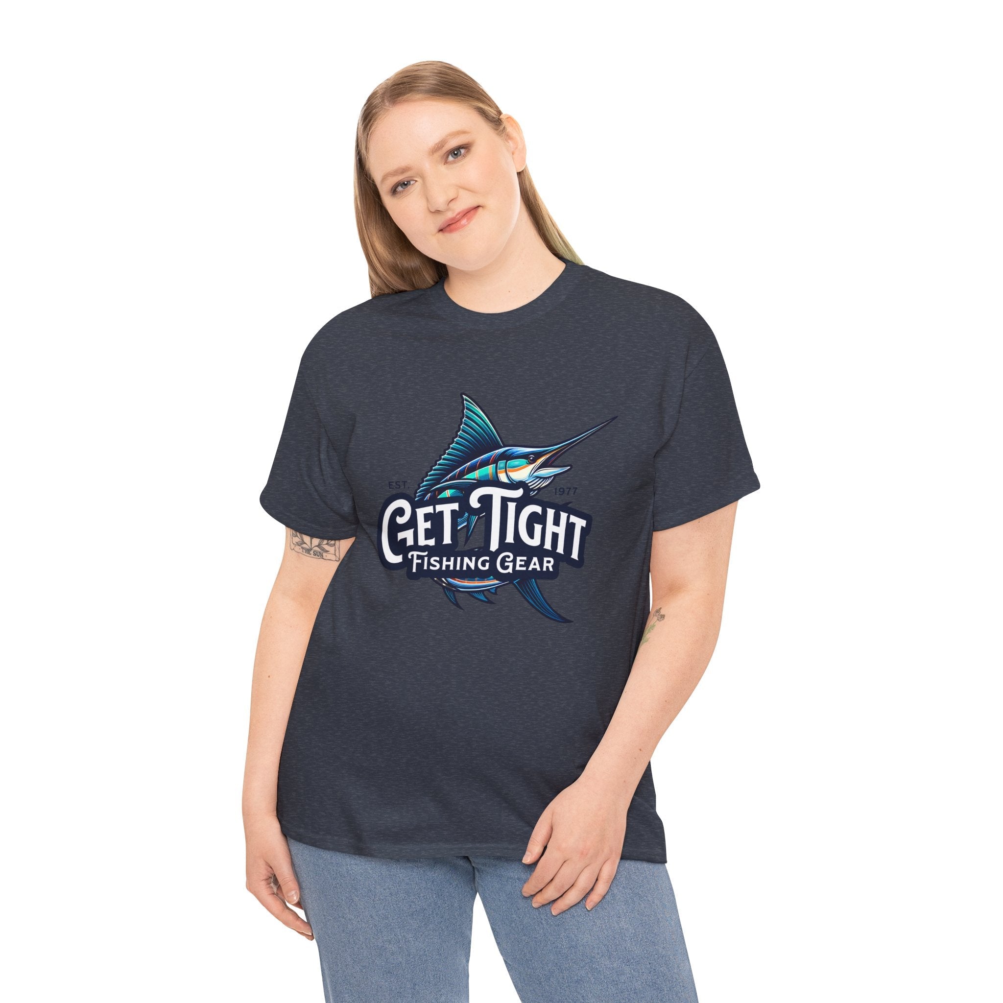 Get Tight Fishing Gear Unisex Heavy Cotton Tee - Perfect for Fishing Enthusiasts - Get Tight Gear