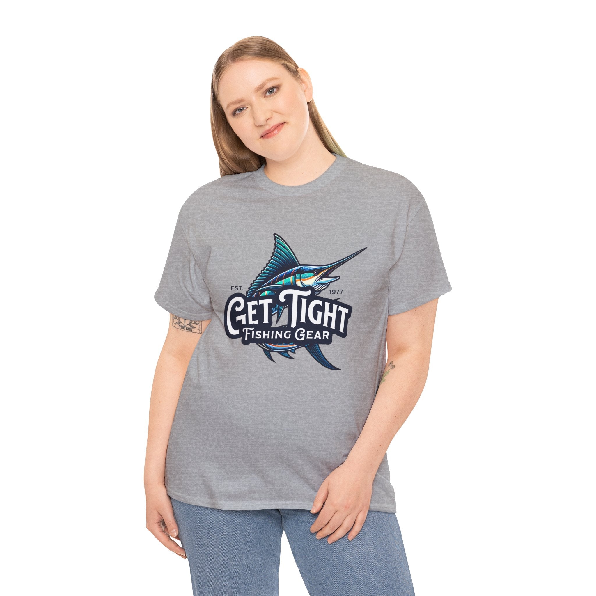 Get Tight Fishing Gear Unisex Heavy Cotton Tee - Perfect for Fishing Enthusiasts - Get Tight Gear