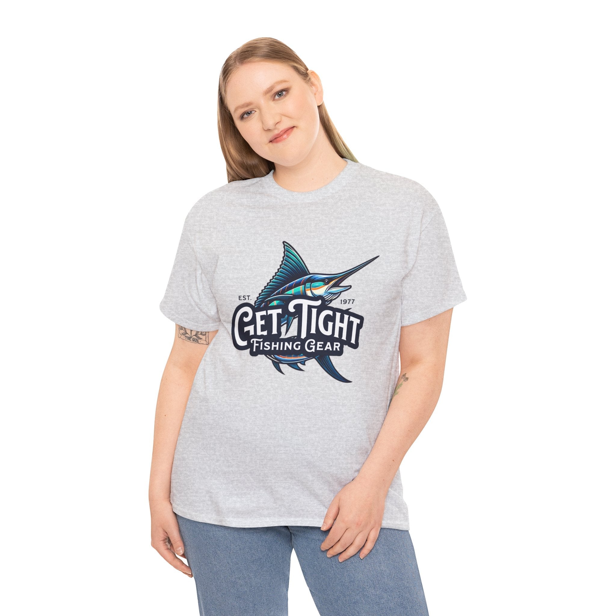 Get Tight Fishing Gear Unisex Heavy Cotton Tee - Perfect for Fishing Enthusiasts - Get Tight Gear