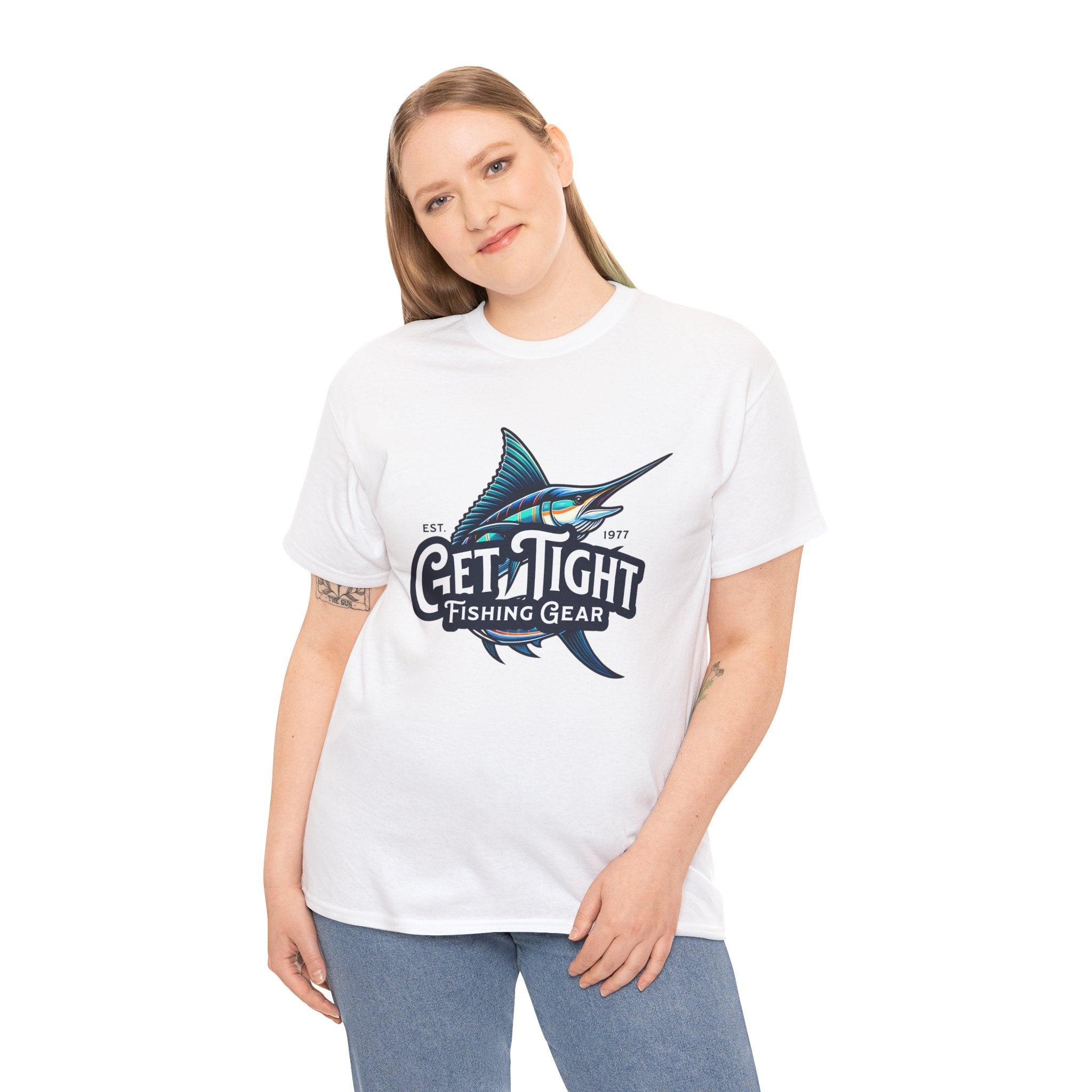 Get Tight Fishing Gear Unisex Heavy Cotton Tee - Perfect for Fishing Enthusiasts - Get Tight Gear