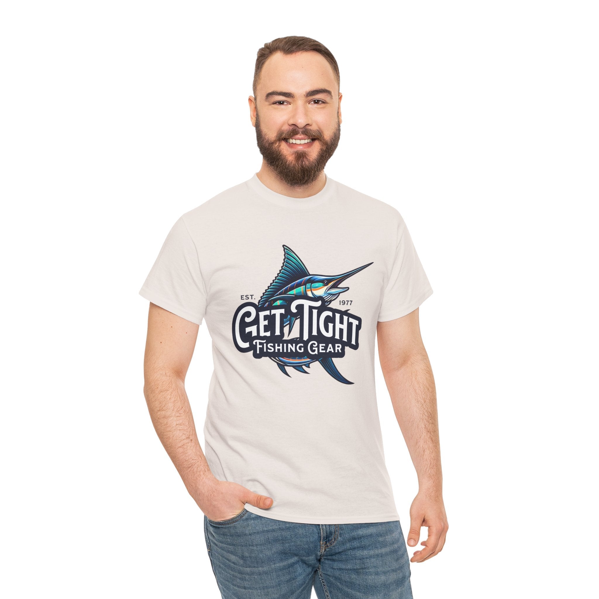 Get Tight Fishing Gear Unisex Heavy Cotton Tee - Perfect for Fishing Enthusiasts - Get Tight Gear