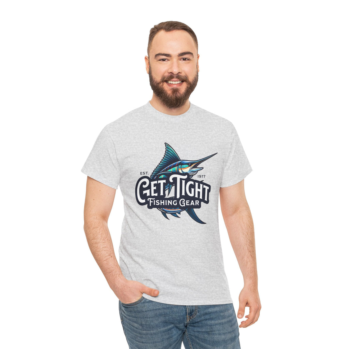 Get Tight Fishing Gear Unisex Heavy Cotton Tee - Perfect for Fishing Enthusiasts - Get Tight Gear