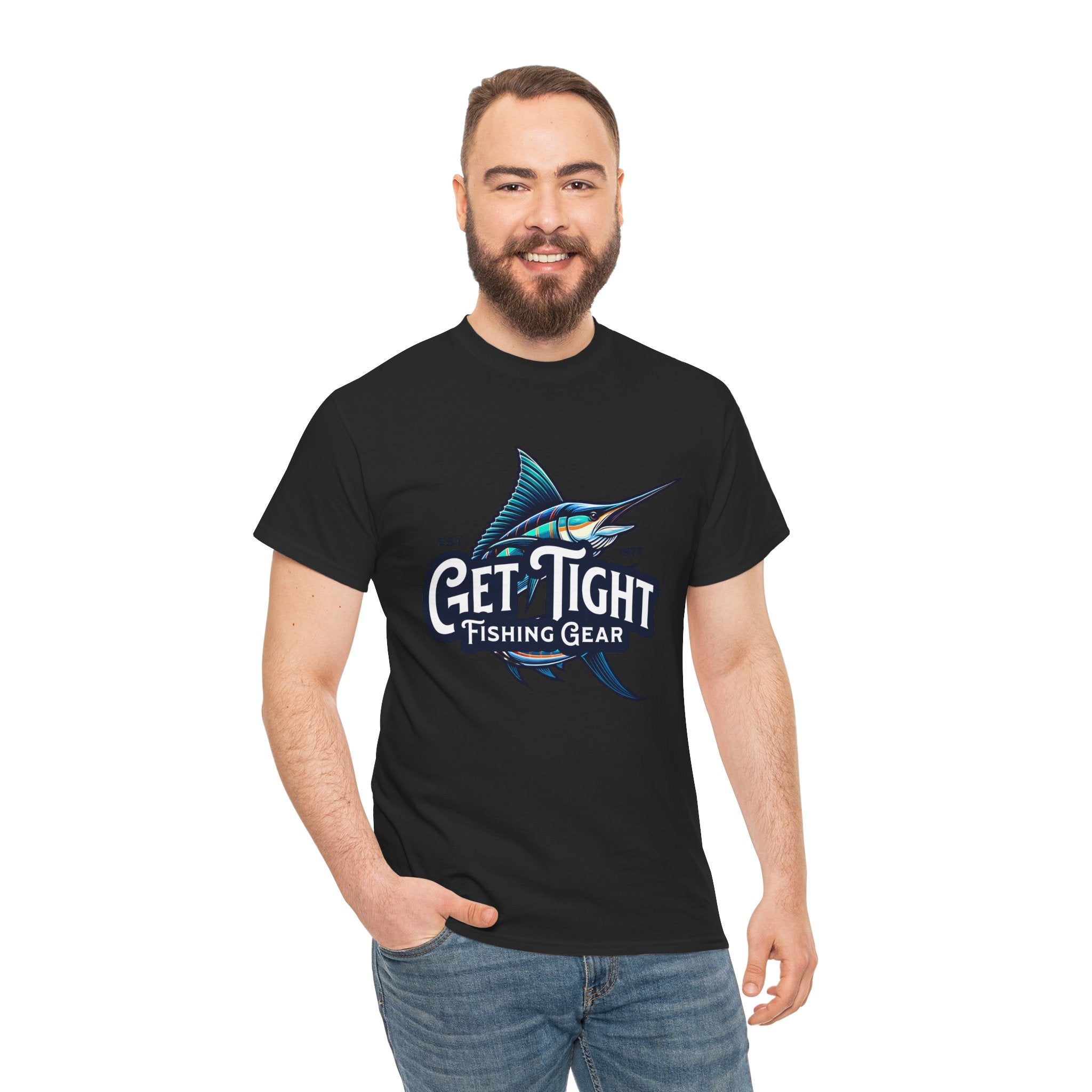 Get Tight Fishing Gear Unisex Heavy Cotton Tee - Perfect for Fishing Enthusiasts - Get Tight Gear
