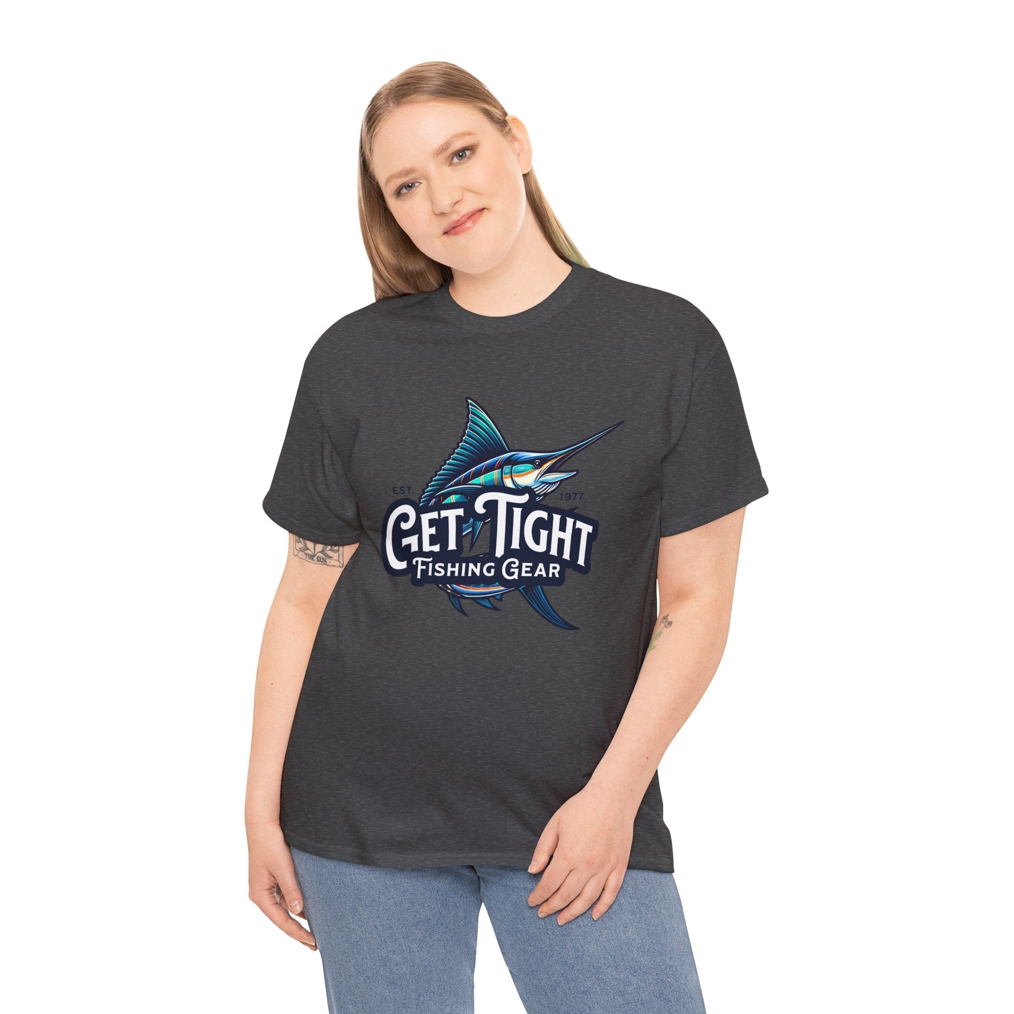 Get Tight Fishing Gear Unisex Heavy Cotton Tee - Perfect for Fishing Enthusiasts - Get Tight Gear