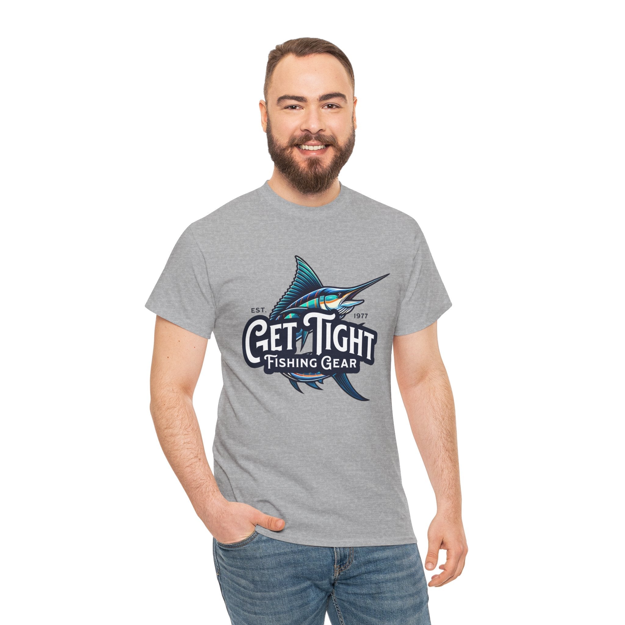 Get Tight Fishing Gear Unisex Heavy Cotton Tee - Perfect for Fishing Enthusiasts - Get Tight Gear