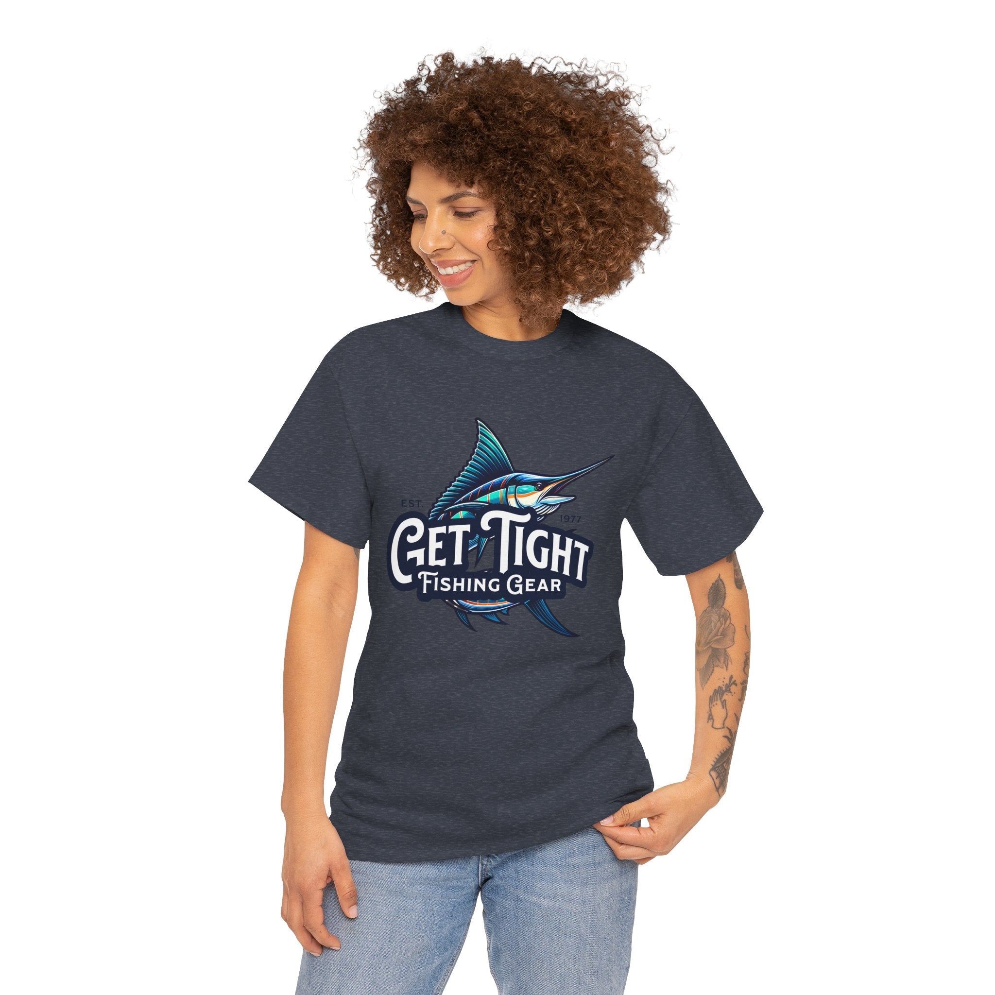 Get Tight Fishing Gear Unisex Heavy Cotton Tee - Perfect for Fishing Enthusiasts - Get Tight Gear