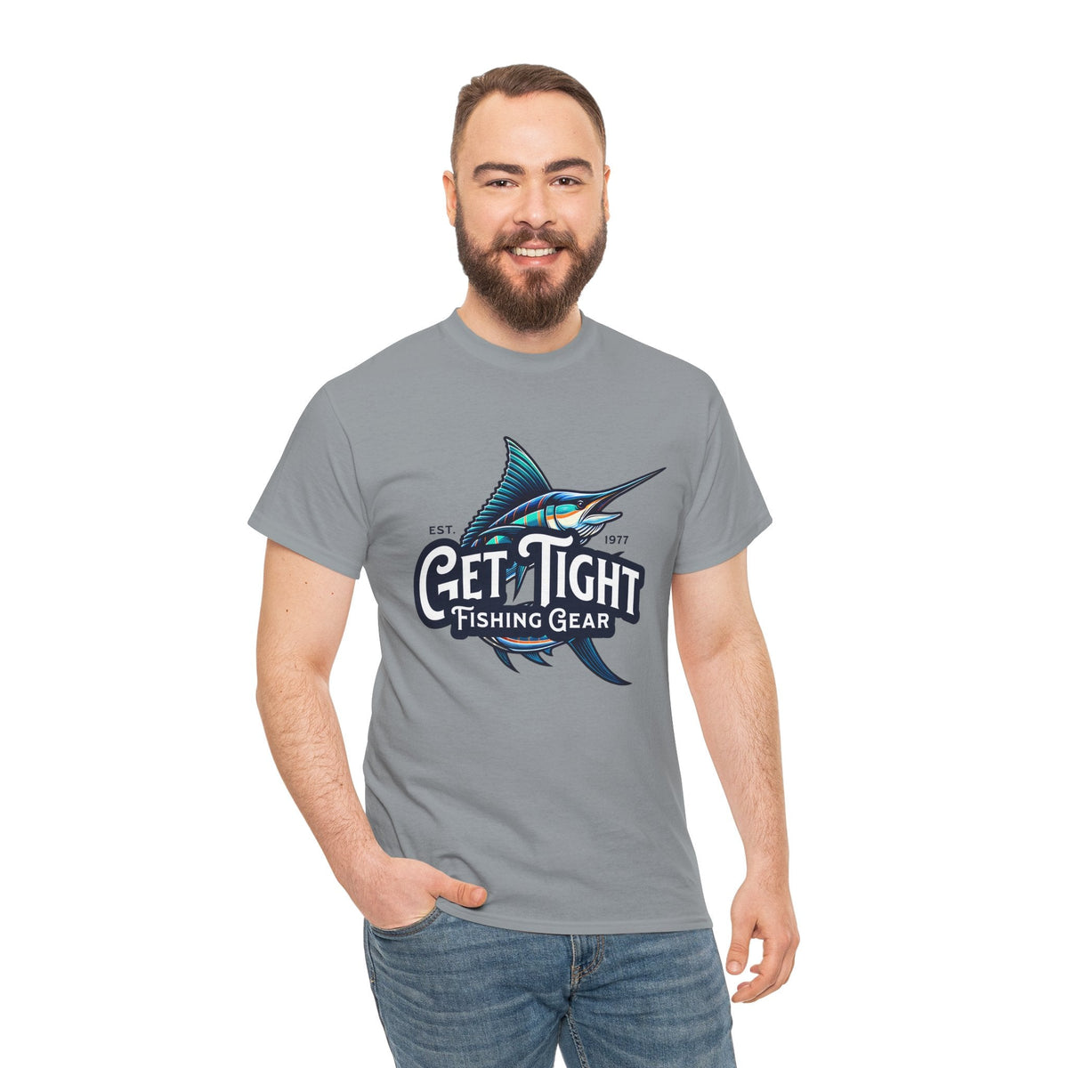 Get Tight Fishing Gear Unisex Heavy Cotton Tee - Perfect for Fishing Enthusiasts - Get Tight Gear